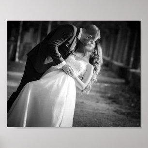 Poster romantique du jour de mariage