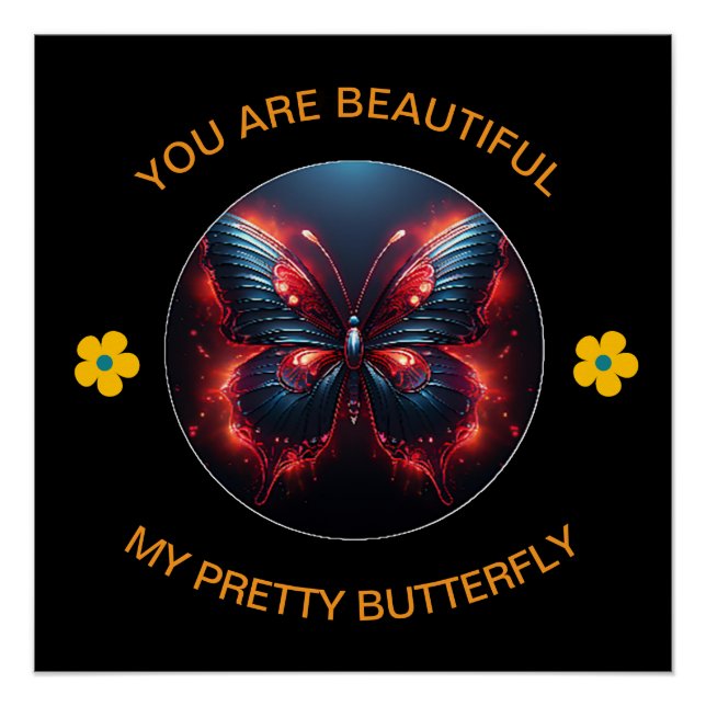 Poster Romantique papillon (Devant)
