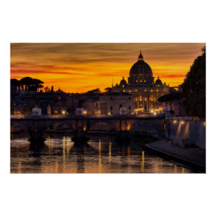 Poster Rome au coucher du soleil