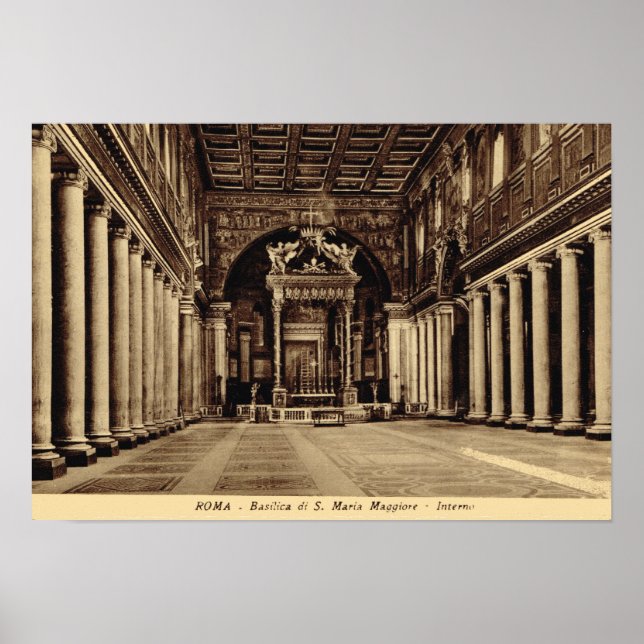 Poster Rome, Inside S. maria Maggiore (Devant)