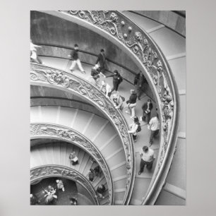 Poster Rome Italy, Vatican Staircase 3