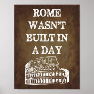 Poster Rome n'a pas été construite en un jour
