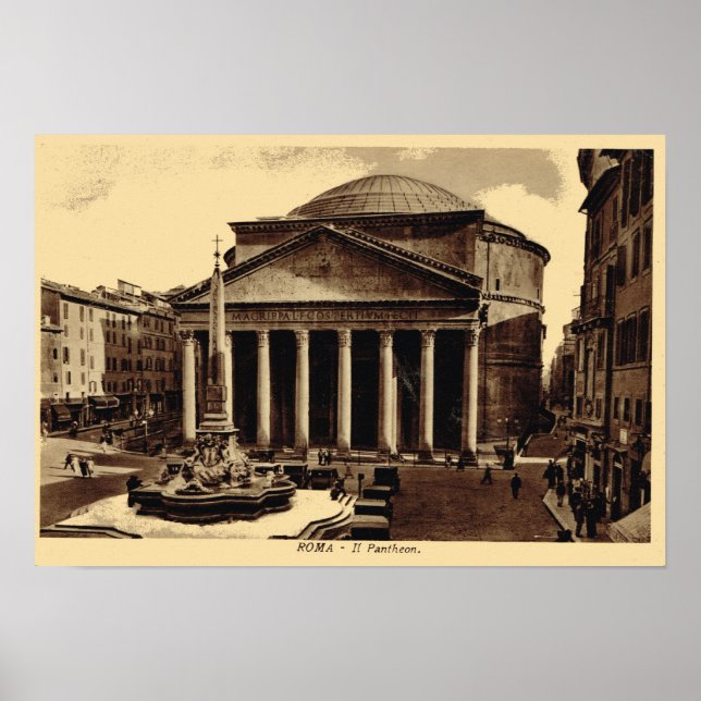 Poster Rome, Panthéon (Devant)