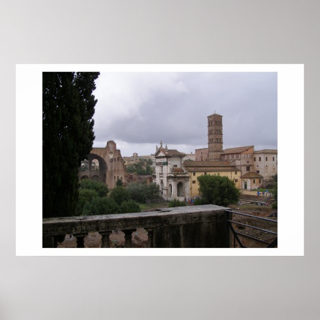 Poster Rome par un jour pluvieux (Devant)