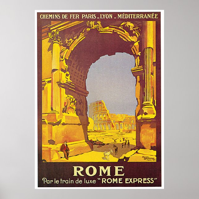 Poster "Rome" Vintage (Devant)