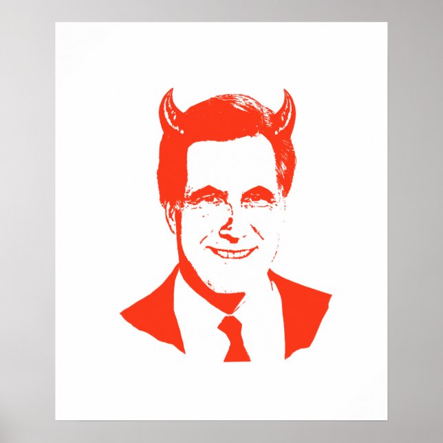 Poster Romney est le diable (Devant)