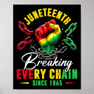 Poster Rompre Chaque Chaîne Depuis 1865 Hommes Femmes Enf