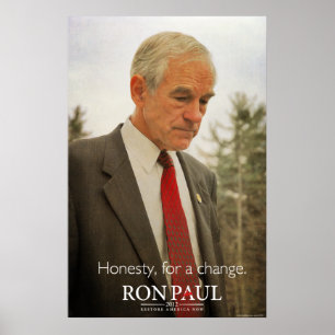 Poster Ron Paul Honesty Imprimer