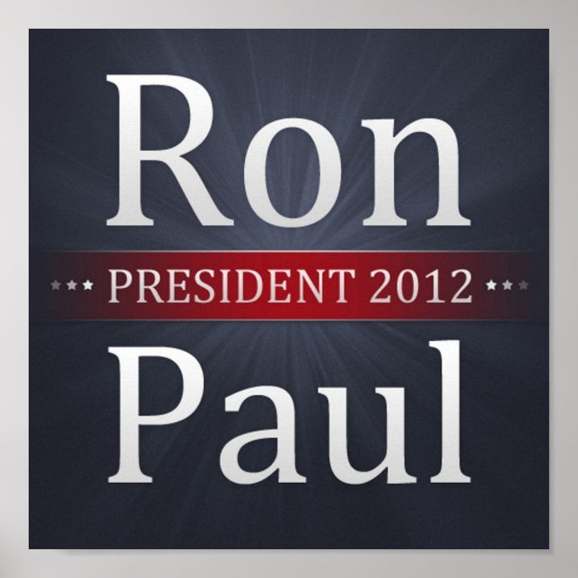 Poster Ron Paul pour l'affiche de la campagne présidentie (Devant)
