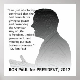 Poster Ron Paul pour Président des Etats-Unis