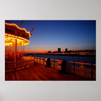 Poster Rond-point sur Brighton Pier