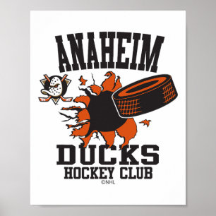 Poster Rondelle de hockey Anaheim Ducks éclatée sous lice