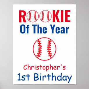 Poster Rookie Baseball 1er anniversaire