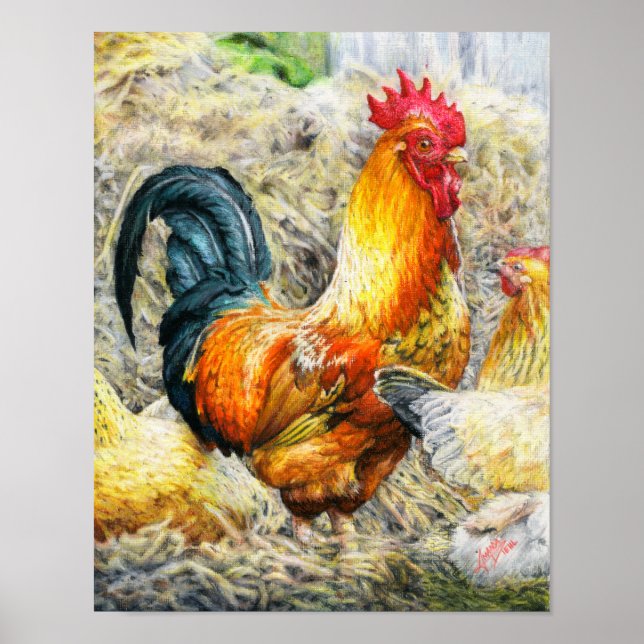 Poster Rooster Fière (Devant)