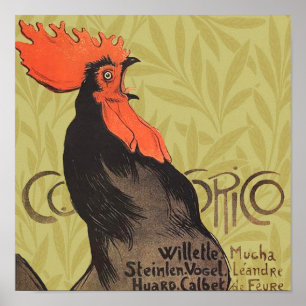 Poster Rooster Steinlen Cocorico
