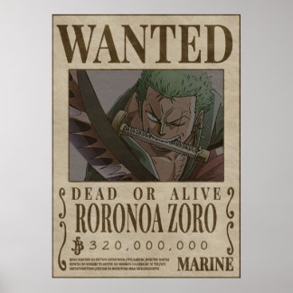 Poster RORANORA ZORO Une pièce Recherché