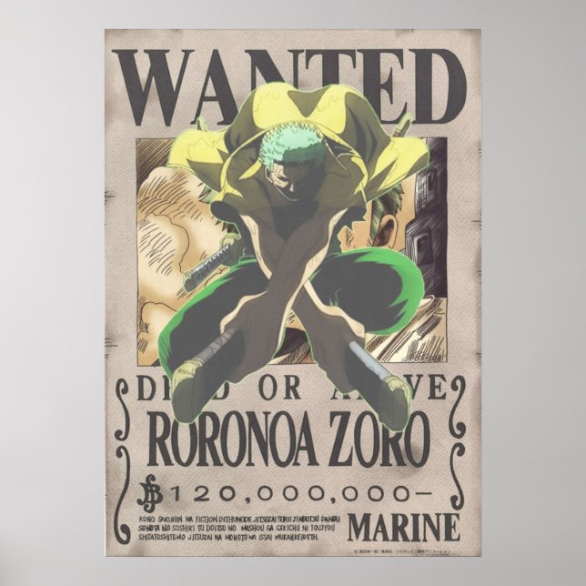 Poster Roronoa Zoro (Devant)