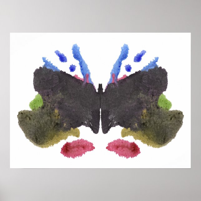 Poster Rorschach Inkblot Test Art Amusant (Devant)