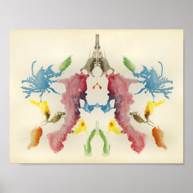 Poster Rorschach Inkblot Test Art Amusant (Devant)
