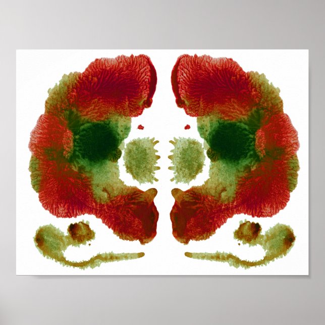 Poster Rorschach Inkblot Test Art Amusant (Devant)