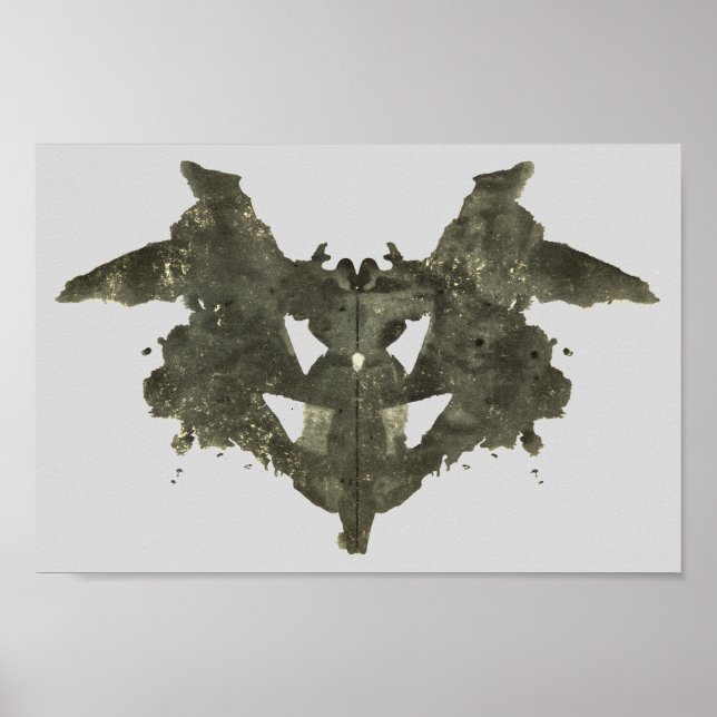 Poster Rorschach Inkblot Test Art Amusant (Devant)