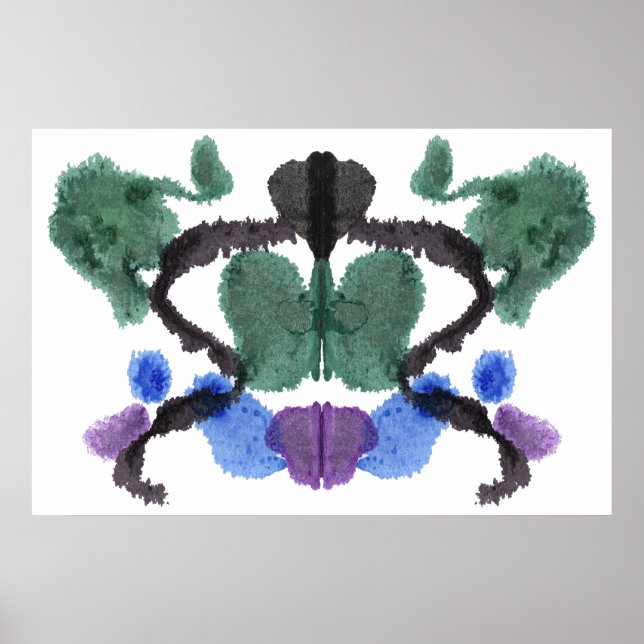 Poster Rorschach Inkblot Test Art Amusant (Devant)