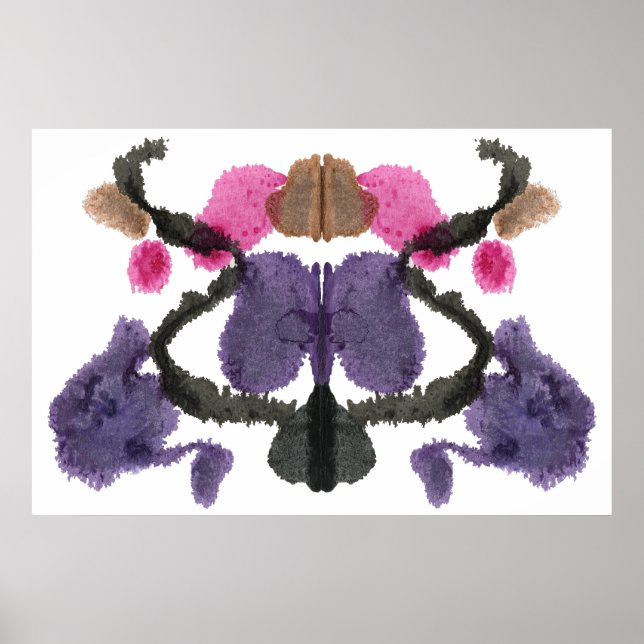 Poster Rorschach Inkblot Test Art Amusant (Devant)