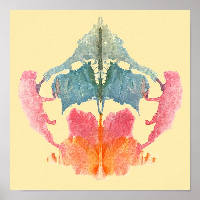 Poster Rorschach Inkblot Test Art Amusant (Devant)