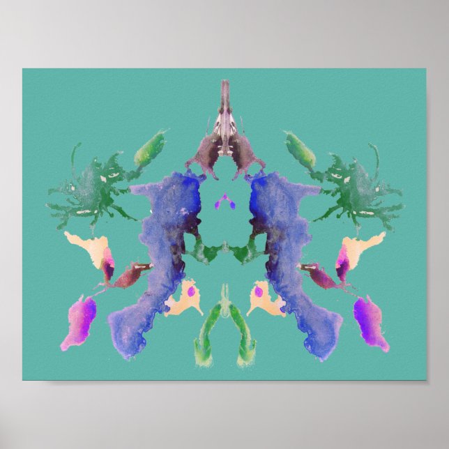 Poster Rorschach Inkblot Test Art Amusant (Devant)