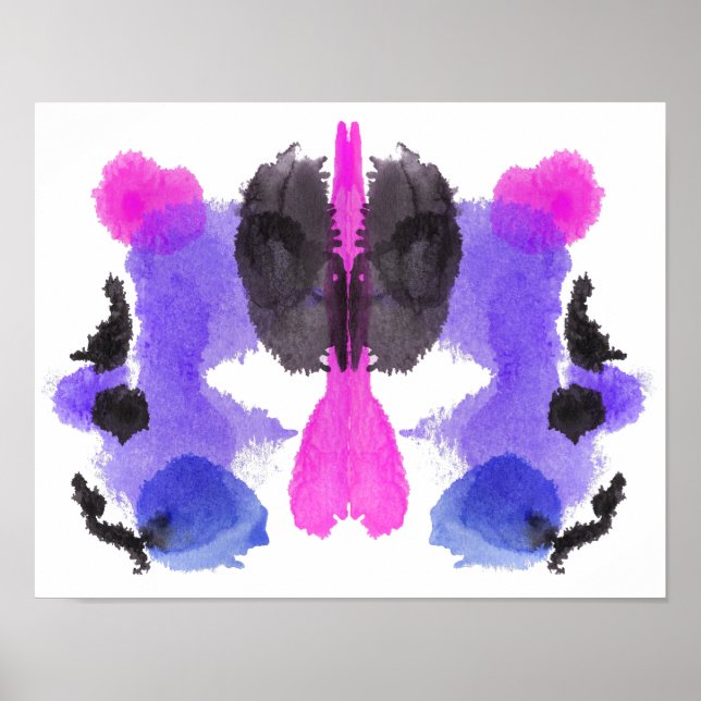 Poster Rorschach Inkblot Test Art Amusant (Devant)