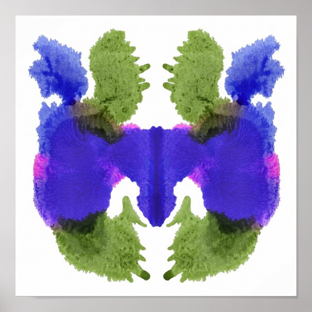 Poster Rorschach Inkblot Test Art Amusant (Devant)
