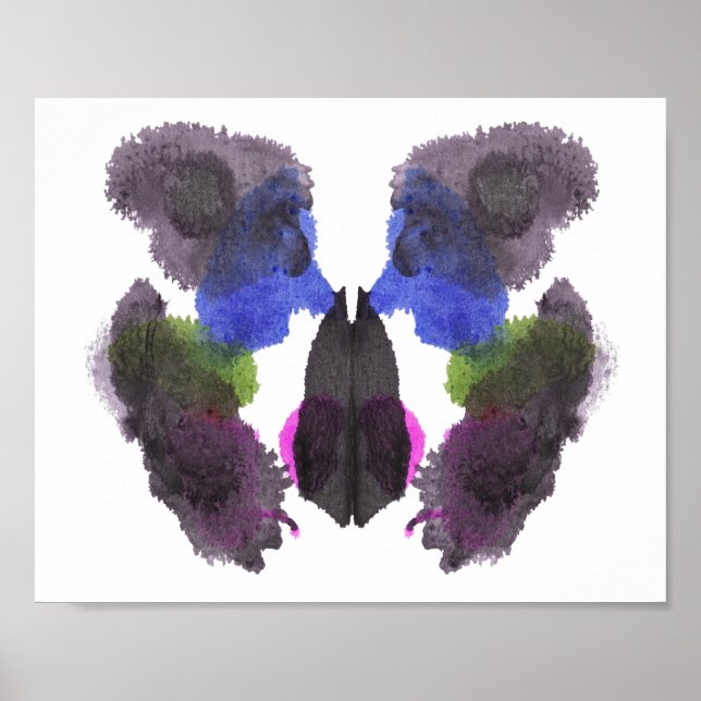Poster Rorschach Inkblot Test Art Amusant (Devant)