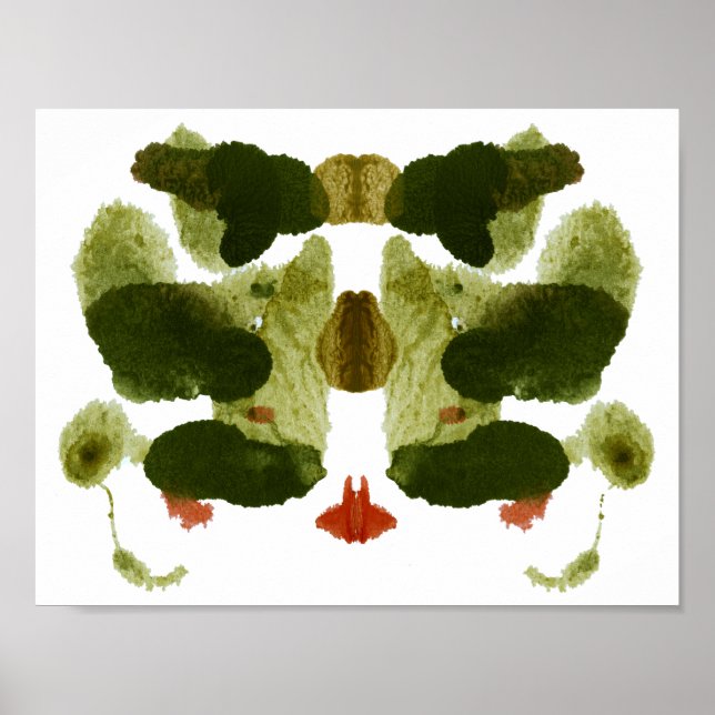 Poster Rorschach Inkblot Test Art Amusant (Devant)