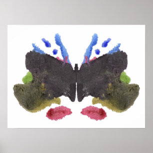 Poster Rorschach Inkblot Test Fun Art
