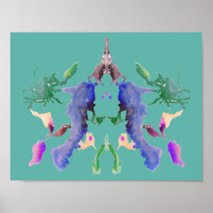 Poster Rorschach Inkblot Test Fun Art