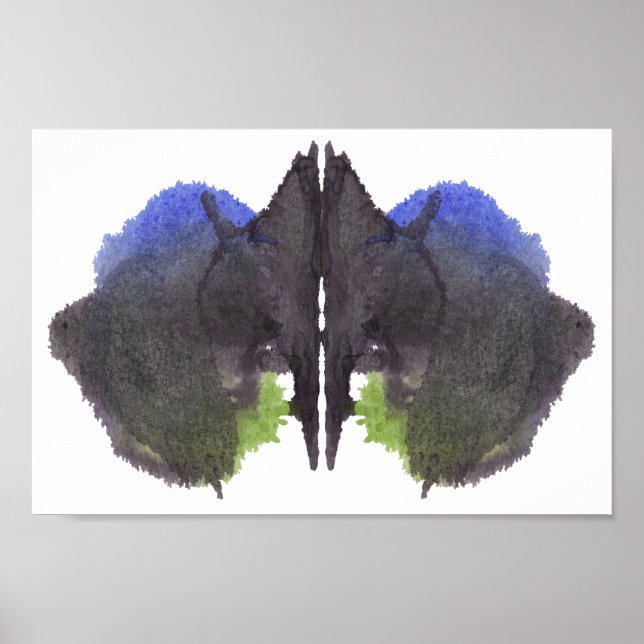Poster Rorschach Inkblot Test Fun Art Imprimer (Devant)