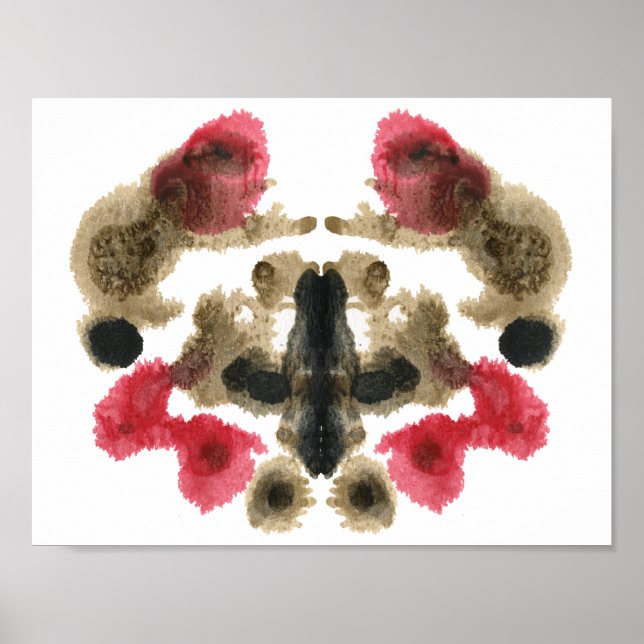 Poster Rorschach Inkblot Test Fun Art Imprimer (Devant)