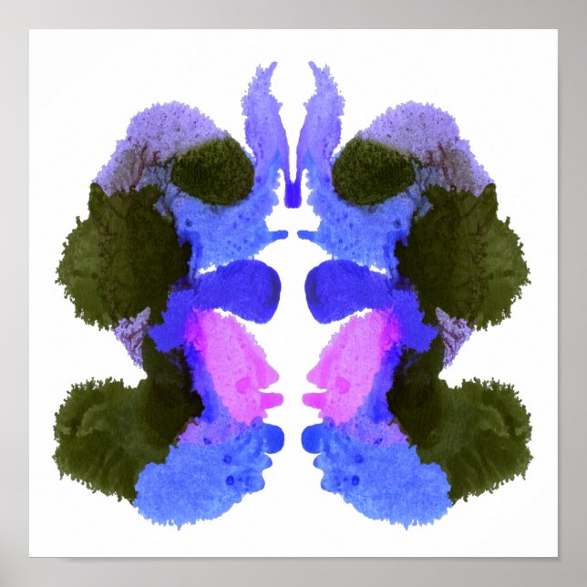 Poster Rorschach Inkblot Test Fun Art Imprimer (Devant)