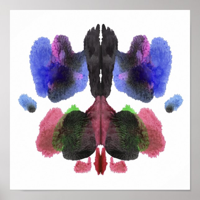Poster Rorschach Inkblot Test Fun Art Imprimer (Devant)
