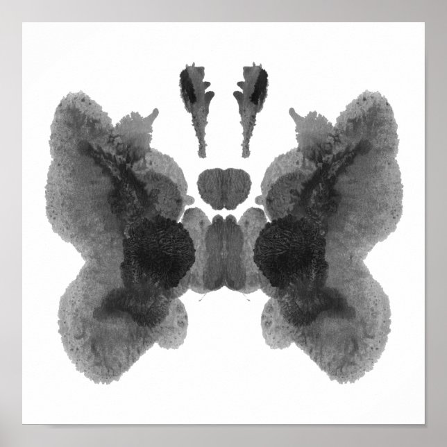 Poster Rorschach Inkblot Test Fun Art Imprimer (Devant)
