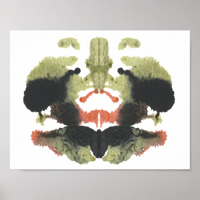 Poster Rorschach Inkblot Test Fun Art Imprimer (Devant)