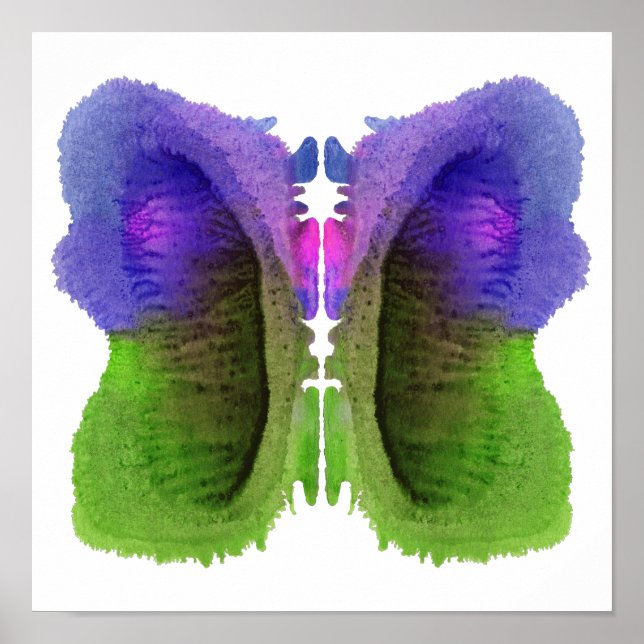 Poster Rorschach Inkblot Test Fun Art Imprimer (Devant)