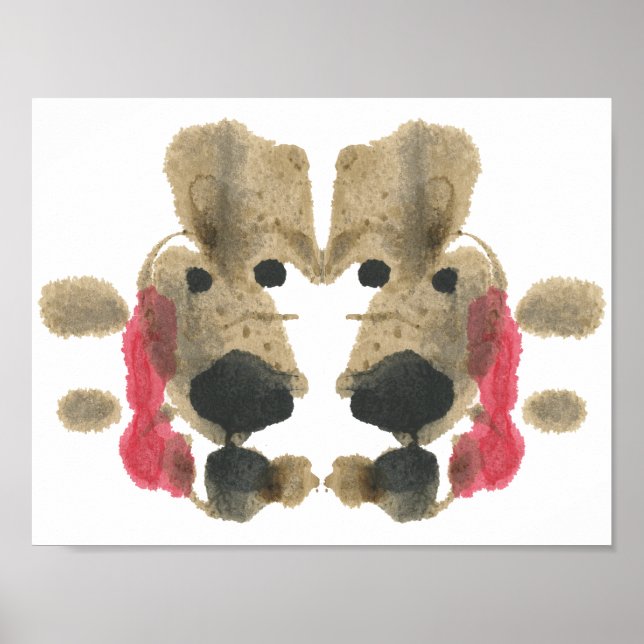 Poster Rorschach Inkblot Test Fun Art Imprimer (Devant)