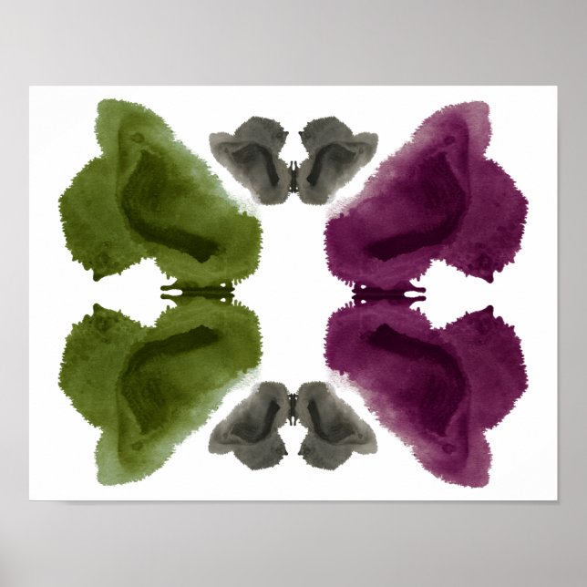 Poster Rorschach Inkblot Test Fun Art Imprimer (Devant)