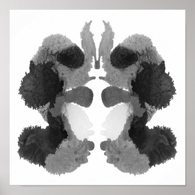 Poster Rorschach Inkblot Test Fun Art Imprimer (Devant)
