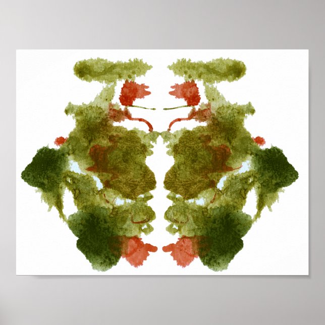 Poster Rorschach Inkblot Test Fun Art Imprimer (Devant)
