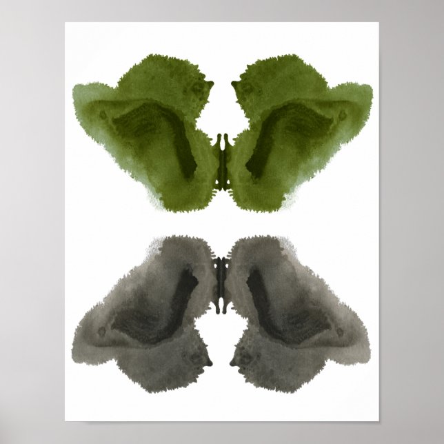 Poster Rorschach Inkblot Test Fun Art Imprimer (Devant)