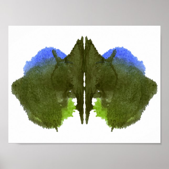 Poster Rorschach Inkblot Test Fun Art Imprimer (Devant)
