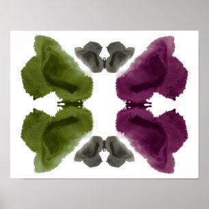Poster Rorschach Inkblot Test Fun Art Print