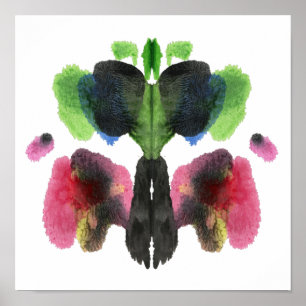 Poster Rorschach Inkblot Test Fun Art Print